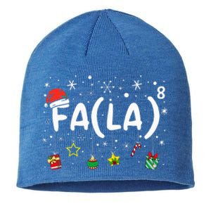 FA (LA)8 Funny Christmas Santa Fa La Math Teacher Sustainable Beanie