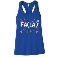 FA (LA)8 Funny Christmas Santa Fa La Math Teacher Women's Racerback Tank