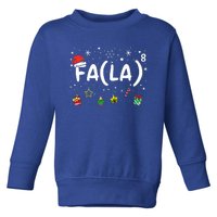 FA (LA)8 Funny Christmas Santa Fa La Math Teacher Toddler Sweatshirt