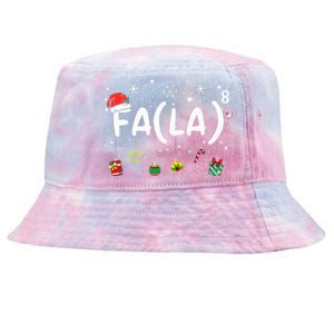 FA (LA)8 Funny Christmas Santa Fa La Math Teacher Tie-Dyed Bucket Hat