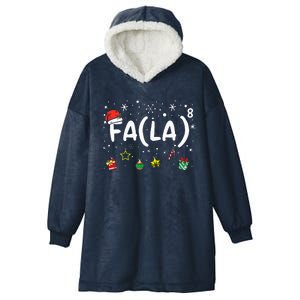 FA (LA)8 Funny Christmas Santa Fa La Math Teacher Hooded Wearable Blanket