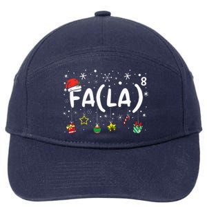 FA (LA)8 Funny Christmas Santa Fa La Math Teacher 7-Panel Snapback Hat