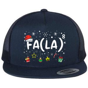 FA (LA)8 Funny Christmas Santa Fa La Math Teacher Flat Bill Trucker Hat