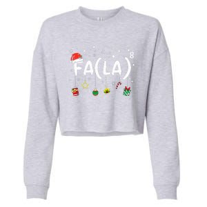 FA (LA)8 Funny Christmas Santa Fa La Math Teacher Cropped Pullover Crew