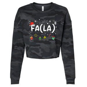 FA (LA)8 Funny Christmas Santa Fa La Math Teacher Cropped Pullover Crew