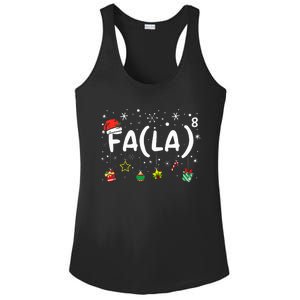 FA (LA)8 Funny Christmas Santa Fa La Math Teacher Ladies PosiCharge Competitor Racerback Tank