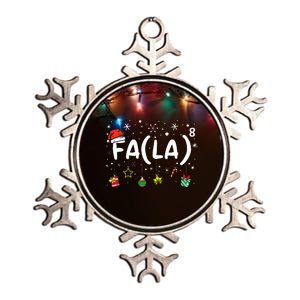 FA (LA)8 Funny Christmas Santa Fa La Math Teacher Metallic Star Ornament