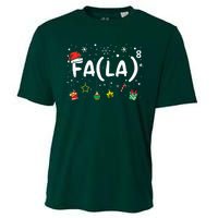 FA (LA)8 Funny Christmas Santa Fa La Math Teacher Cooling Performance Crew T-Shirt