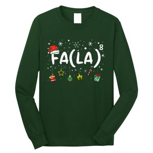 FA (LA)8 Funny Christmas Santa Fa La Math Teacher Long Sleeve Shirt