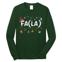 FA (LA)8 Funny Christmas Santa Fa La Math Teacher Long Sleeve Shirt