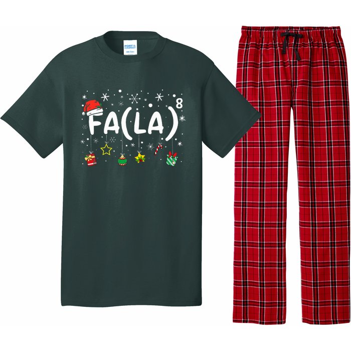 FA (LA)8 Funny Christmas Santa Fa La Math Teacher Pajama Set