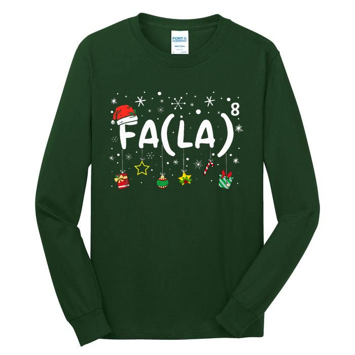 FA (LA)8 Funny Christmas Santa Fa La Math Teacher Tall Long Sleeve T-Shirt