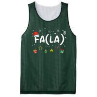 FA (LA)8 Funny Christmas Santa Fa La Math Teacher Mesh Reversible Basketball Jersey Tank