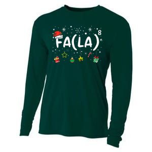 FA (LA)8 Funny Christmas Santa Fa La Math Teacher Cooling Performance Long Sleeve Crew