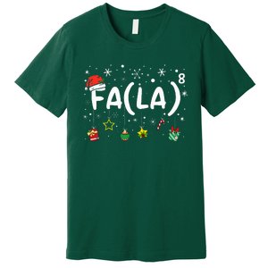 FA (LA)8 Funny Christmas Santa Fa La Math Teacher Premium T-Shirt