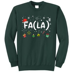 FA (LA)8 Funny Christmas Santa Fa La Math Teacher Tall Sweatshirt