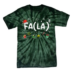 FA (LA)8 Funny Christmas Santa Fa La Math Teacher Tie-Dye T-Shirt