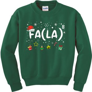 FA (LA)8 Funny Christmas Santa Fa La Math Teacher Kids Sweatshirt