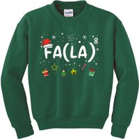 FA (LA)8 Funny Christmas Santa Fa La Math Teacher Kids Sweatshirt