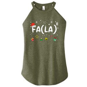 FA (LA)8 Funny Christmas Santa Fa La Math Teacher Women's Perfect Tri Rocker Tank