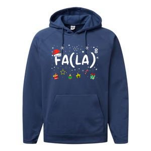 FA (LA)8 Funny Christmas Santa Fa La Math Teacher Performance Fleece Hoodie