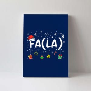 FA (LA)8 Funny Christmas Santa Fa La Math Teacher Canvas