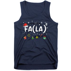 FA (LA)8 Funny Christmas Santa Fa La Math Teacher Tank Top