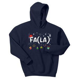 FA (LA)8 Funny Christmas Santa Fa La Math Teacher Kids Hoodie