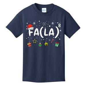 FA (LA)8 Funny Christmas Santa Fa La Math Teacher Kids T-Shirt