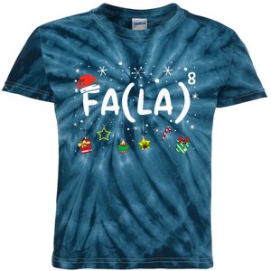 FA (LA)8 Funny Christmas Santa Fa La Math Teacher Kids Tie-Dye T-Shirt