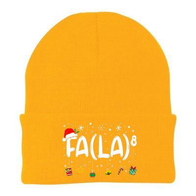 Fa (La)8 Funny Christmas Santa Fa La Math Teacher Knit Cap Winter Beanie