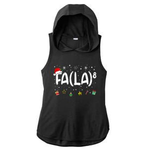 Fa (La)8 Funny Christmas Santa Fa La Math Teacher Ladies PosiCharge Tri-Blend Wicking Draft Hoodie Tank