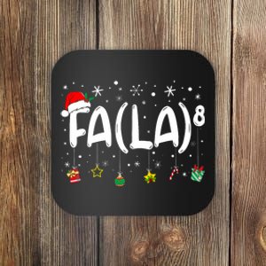 Fa (La)8 Funny Christmas Santa Fa La Math Teacher Coaster