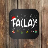 Fa (La)8 Funny Christmas Santa Fa La Math Teacher Coaster