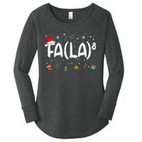 Fa (La)8 Funny Christmas Santa Fa La Math Teacher Women's Perfect Tri Tunic Long Sleeve Shirt