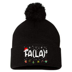 Fa (La)8 Funny Christmas Santa Fa La Math Teacher Pom Pom 12in Knit Beanie