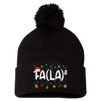 Fa (La)8 Funny Christmas Santa Fa La Math Teacher Pom Pom 12in Knit Beanie