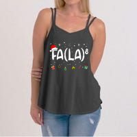 Fa (La)8 Funny Christmas Santa Fa La Math Teacher Women's Strappy Tank