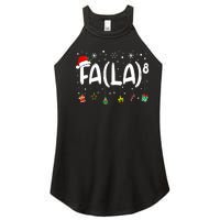 Fa (La)8 Funny Christmas Santa Fa La Math Teacher Women's Perfect Tri Rocker Tank