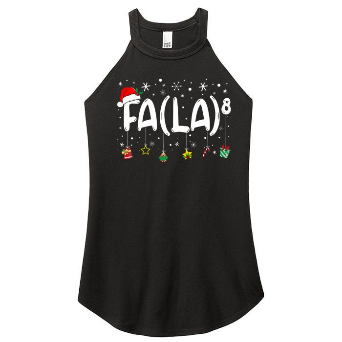 Fa (La)8 Funny Christmas Santa Fa La Math Teacher Women's Perfect Tri Rocker Tank