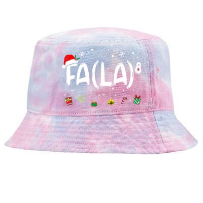 Fa (La)8 Funny Christmas Santa Fa La Math Teacher Tie-Dyed Bucket Hat