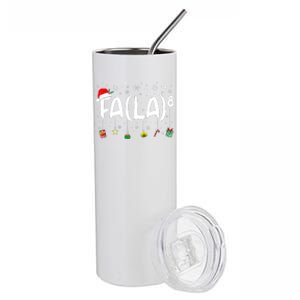 Fa (La)8 Funny Christmas Santa Fa La Math Teacher Stainless Steel Tumbler