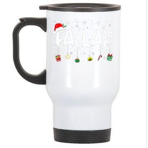 Fa (La)8 Funny Christmas Santa Fa La Math Teacher Stainless Steel Travel Mug