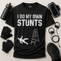 Funny Ladder Fall Gift Broken Bone Hand Get Well Soon Cooling Performance Crew T-Shirt