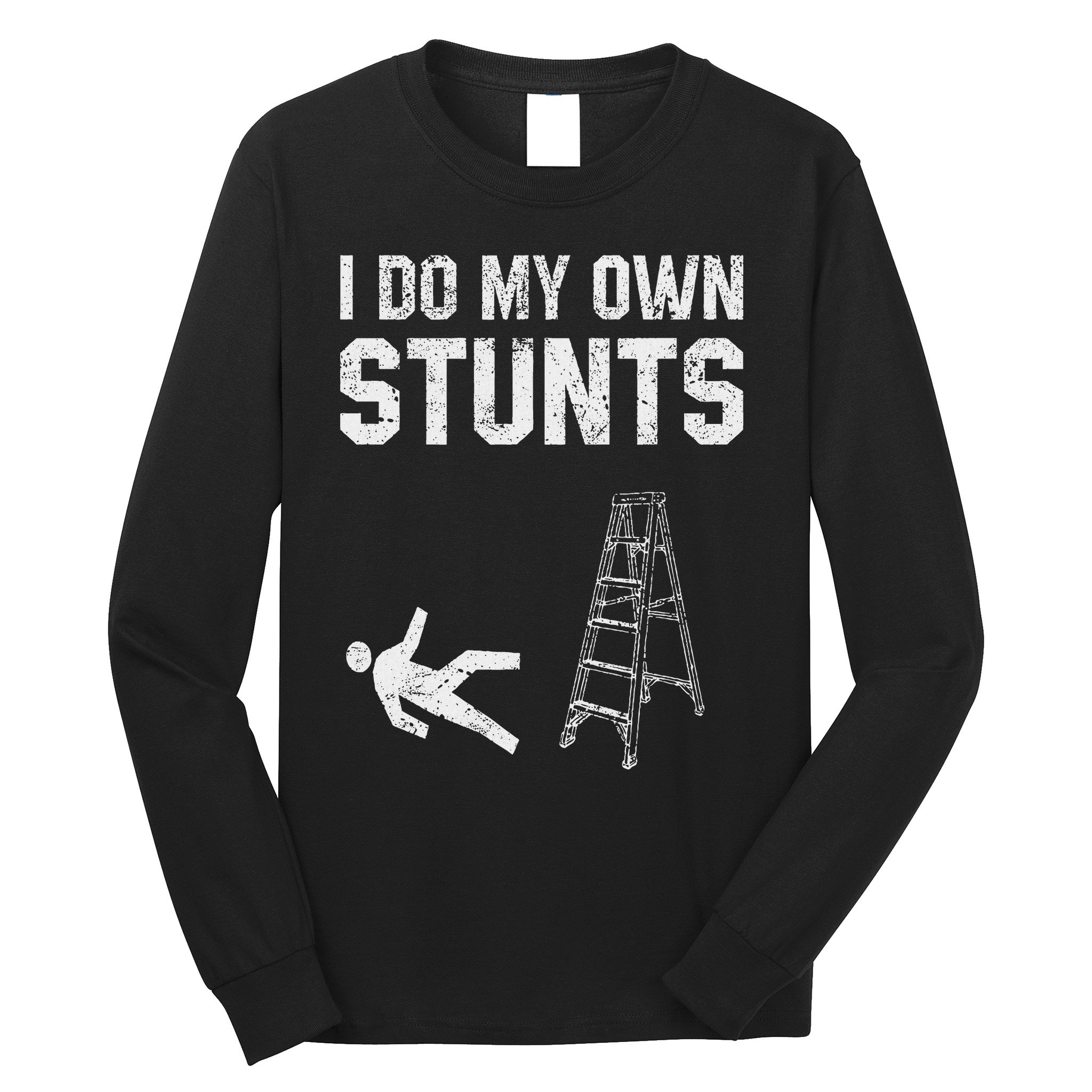 Funny Ladder Fall Gift Broken Bone Hand Get Well Soon Long Sleeve Shirt