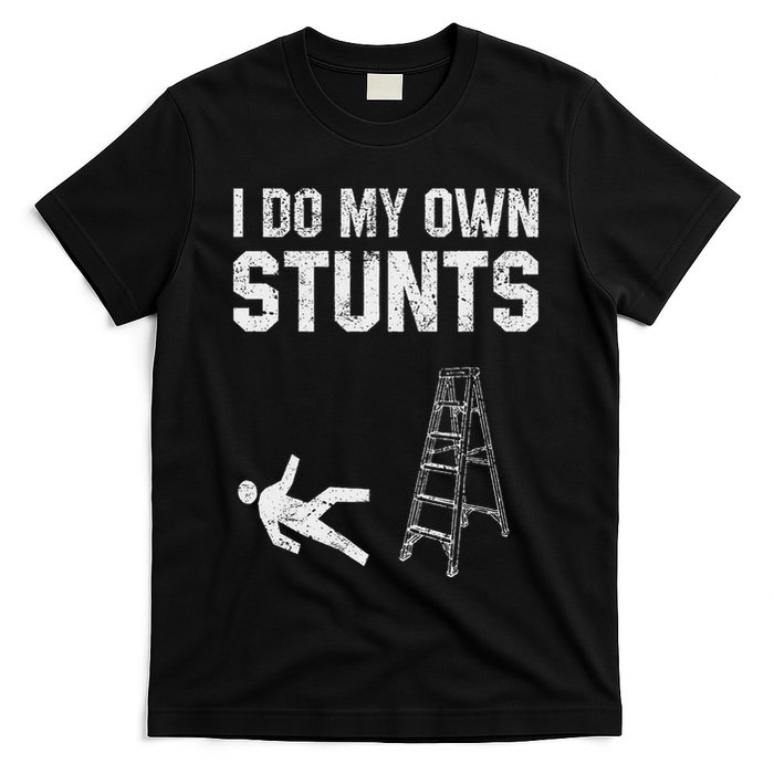 Funny Ladder Fall Gift Broken Bone Hand Get Well Soon T-Shirt