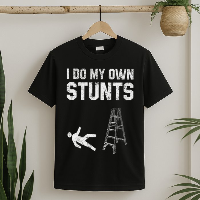 Funny Ladder Fall Gift Broken Bone Hand Get Well Soon T-Shirt