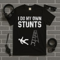 Funny Ladder Fall Gift Broken Bone Hand Get Well Soon T-Shirt