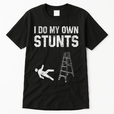 Funny Ladder Fall Gift Broken Bone Hand Get Well Soon Tall T-Shirt