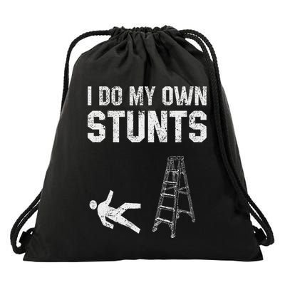 Funny Ladder Fall Gift Broken Bone Hand Get Well Soon Drawstring Bag